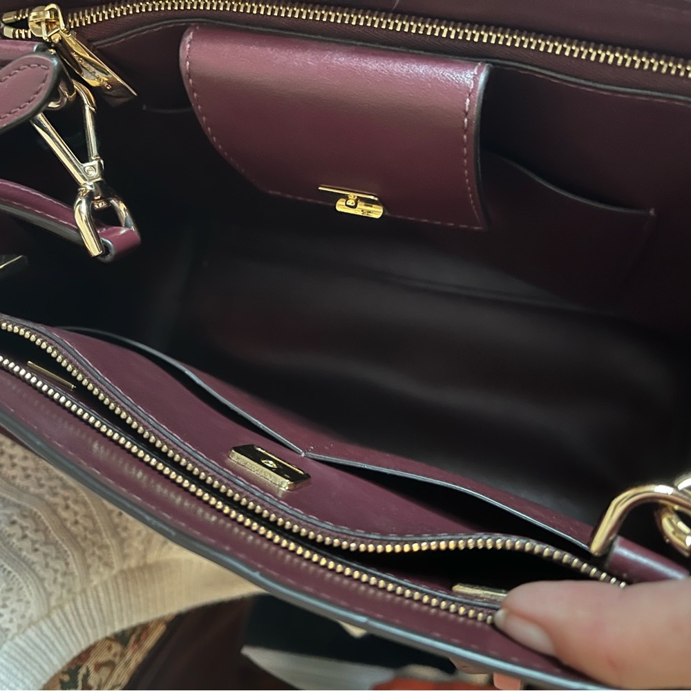Michael Kors Maroon and Rose Satchel - Picture 4 of 8